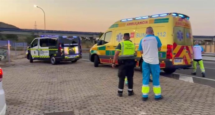 Accidente en la M-206, en Rivas-Vaciamadrid.