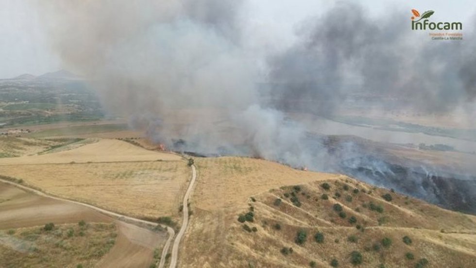 Incendio en el paraje de Burujón.