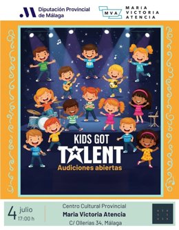 Cartel del 'talent show' infantil que organiza ASA, Asociación de Altas Capacidades Málaga.