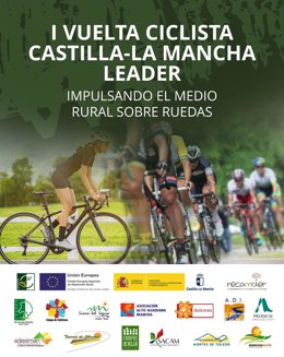 Cartel de la I Vuelta Ciclista Castilla-La Mancha Leader.