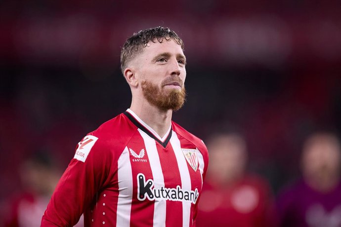 Archivo - Iker Muniain, do Athletic Club, reage após a partida da LaLiga EA Sports entre Athletic Club e Sevilla FC no San Mames em 19 de maio de 2024, em Bilbao, Espanha.