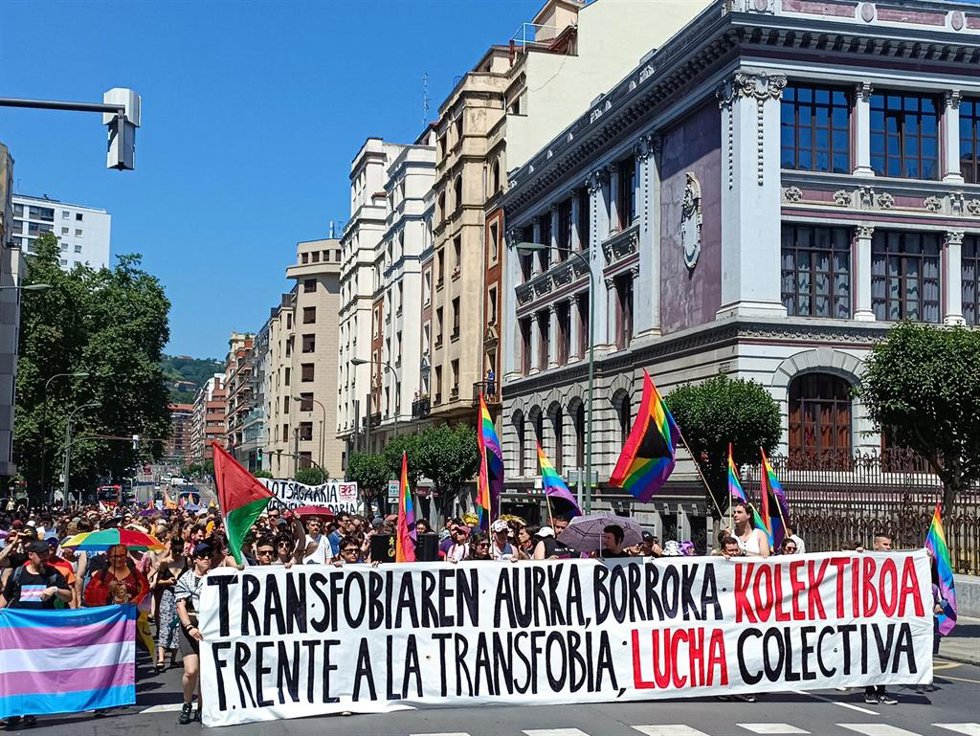 Marcha del Día del Orgullo en Bilbao.