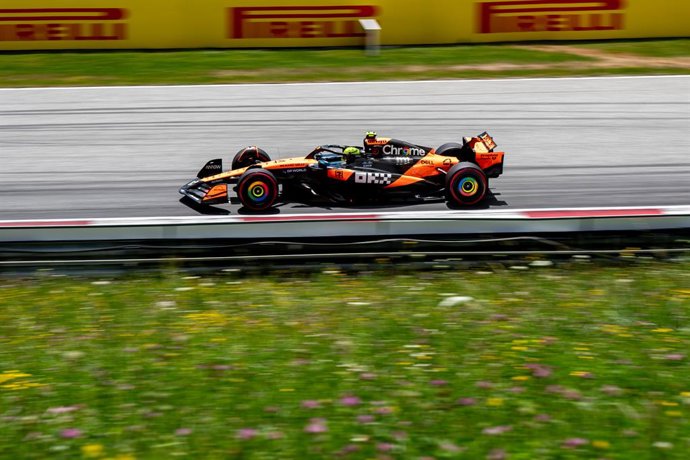 04 NORRIS Lando (gbr), McLaren F1 Team MCL39, action during the Formula 1 MSC Cruises Austrian Grand Prix 2025, 11th round of the 2025 FIA Formula One World Championship from June 27 to 29, 2025 on the Red Bull Ring, in Spielberg, Austria - Photo Alberto 