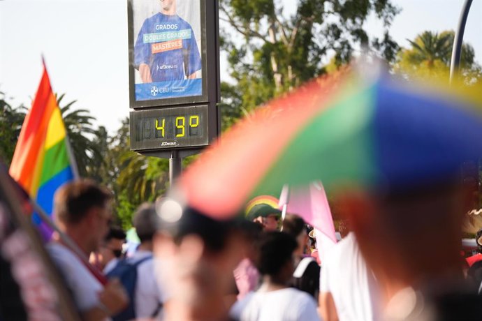 Marcha do Dia Internacional do Orgulho em Sevilha.