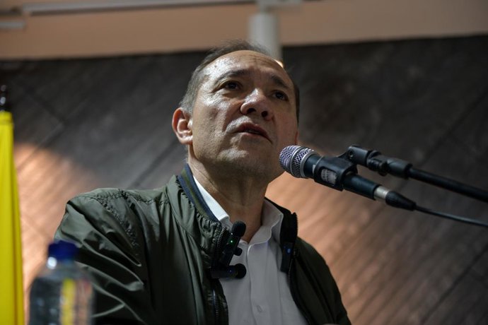 Archivo - Arquivo - 17 de maio de 2025, Ipiales, Narino, Colômbia: O ministro do Trabalho da Colômbia, Antonio Sanguino, participa de um evento sobre o referendo em 17 de maio de 2025.