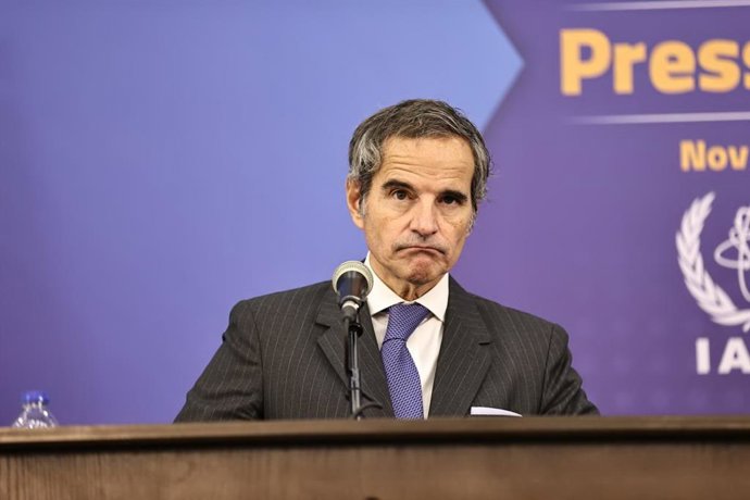 Archivo - Arquivo - 14 de novembro de 2024, Teerã, Irã: O diretor-geral da Agência Internacional de Energia Atômica (AIEA), RAFAEL MARIANO GROSSI, durante sua coletiva de imprensa conjunta com o chefe da Organização de Energia Atômica do Irã em Teerã. Gro