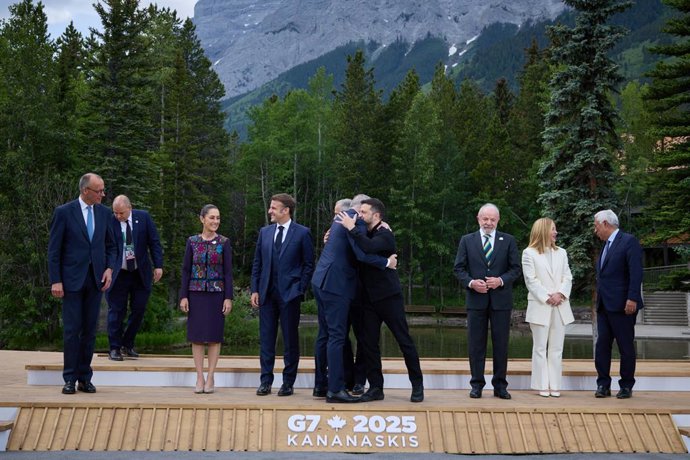17 de junho de 2025, Canadá, Canadá, Canadá: O presidente ucraniano Volodymyr Zelenskyy participa da Cúpula do G7 e se reúne com autoridades e representantes dos Estados membros no Canadá em 17 de junho de 2025