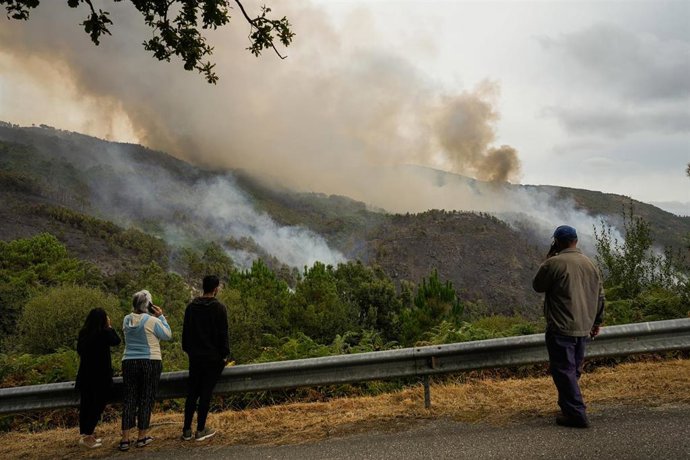 Archivo - Incendio en Crecente (Pontevedra)