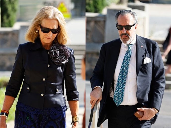 LA INFANTA ELENA Y JAIME DE MARICHALAR EN LA BODA DE MIGUEL MATOSSIAN Y CASILDA DE NICOLÁS