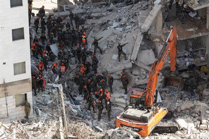 Imagen de archivo del ataque de Irán en Bat Yam, en el centro de Israel 