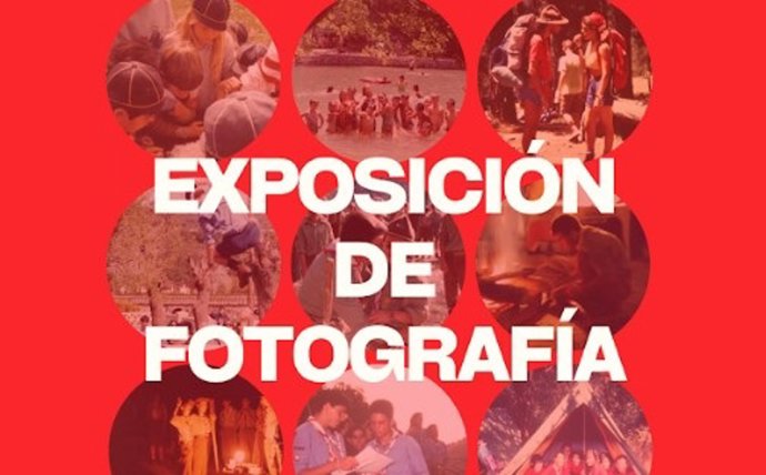 Cartel de la exposición '50 años de escultismo del Grupo Scout 270 María Auxiliadora'.