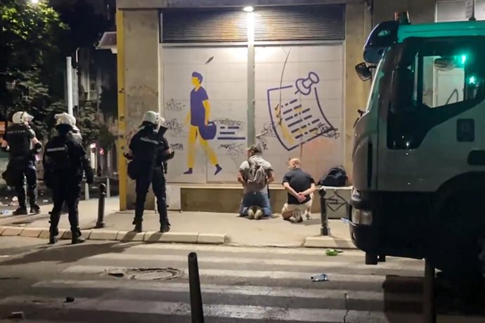 Imatge de les protestes a Belgrad a 28 de juny de 2025