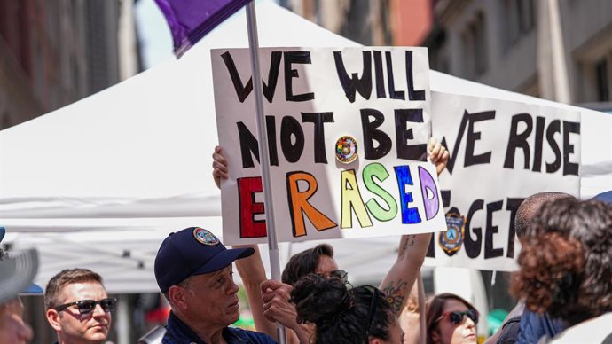 June 29, 2025, Nova Iorque, Nova Iorque, Cervo: (new)  ''rise up: pride in protestÃâÂ  nyc pride march 2025 . June 29,2025. New york, usa: new york city came alive today as thousands gathered for the annual pride march, celebrating lgbtq+ identity and 