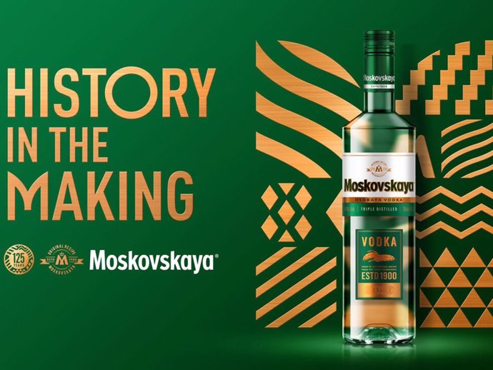 Moskovskaya Vodka presenta su nuevo diseño de etiqueta en su 125º aniversario a nivel global