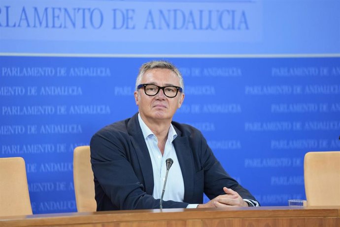 El portavoz del grupo parlamentario Vox, Manuel Gavira