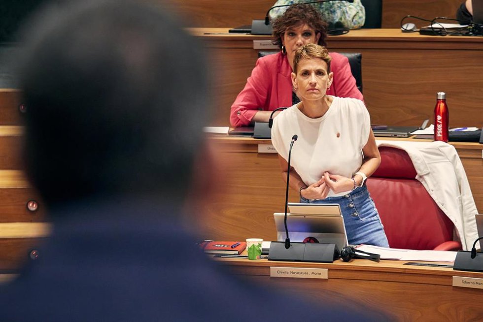 La presidenta del Gobierno de Navarra, María Chivite.