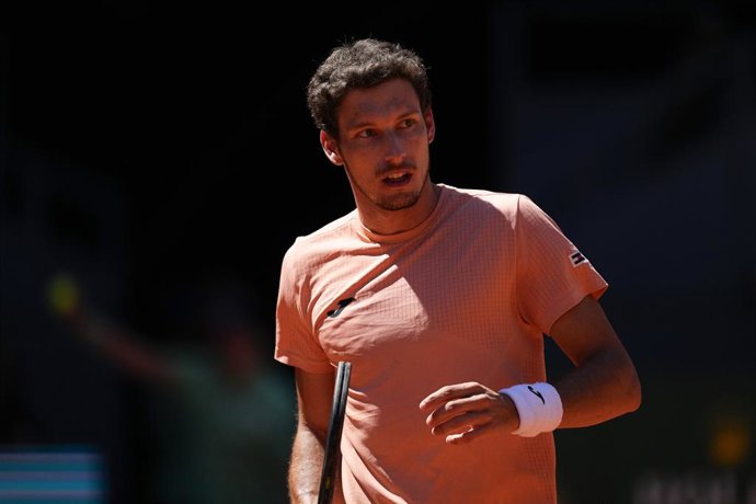 Archivo - Pablo Carreno of Spain in action against Nuno Borges of Portugal during the Mutua Madrid Open 2025, ATP Masters 1000 and WTA 1000, tennis tournament celebrated at Caja Magica on April 23, 2025 in Madrid, Spain.