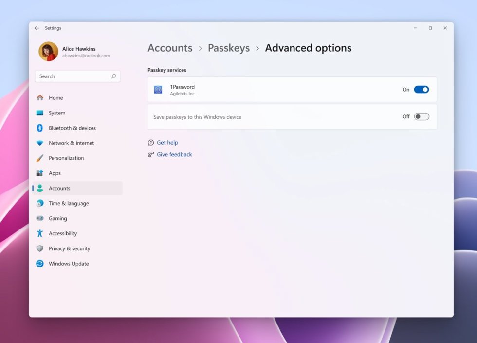 Nueva configuración con la integración de 1Password.