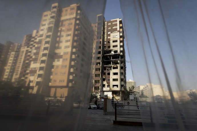 June 27, 2025, Tehran, Tehran, Iran: The residential home of a killed Iranian nuclear scientist has been destroyed due to Israeli attacks in Tehran, Iran on Friday, Jun 27, 2025.