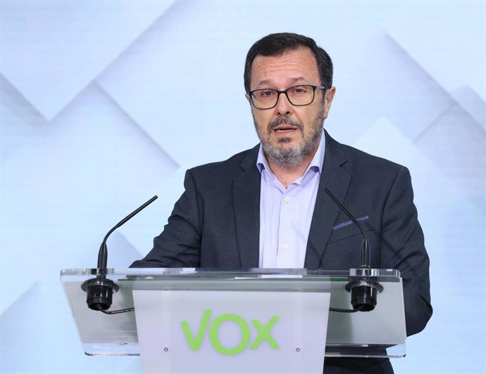 Archivo - El portavoz de VOX, José Antonio Fúster, a 9 de septiembre de 2024, en Madrid (España). 