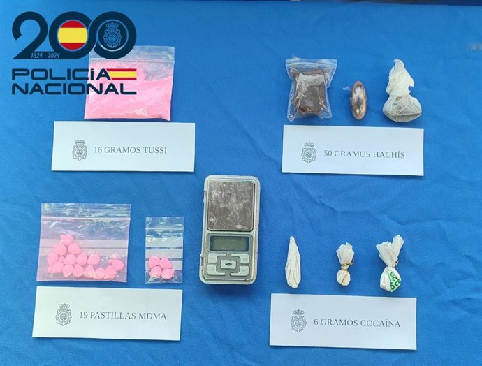 Estupefacientes intervenidos en el piso de Son Cotoner.