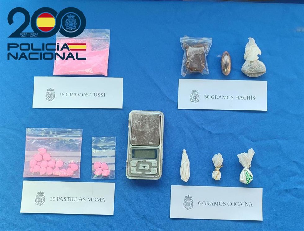 Estupefacientes intervenidos en el piso de Son Cotoner.