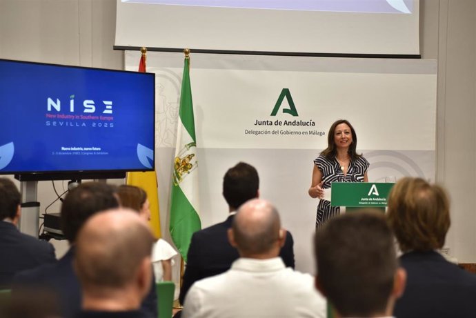 La delegada del Gobierno de Andalucía en Málaga, Patricia Navarro, ha presentado este lunes el evento de carácter internacional y profesional NISE 2025, que se celebrará en diciembre en Sevilla.