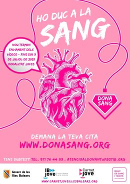 Cartel del concurso de vídeos para fomentar la donación de sangre 'Ho duc a la sang'.