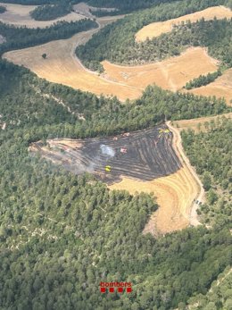 Incendio en Oristà (Barcelona)