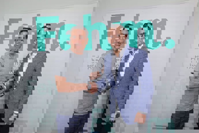 El presidente de la FEHM, Javier Vich, y el secretario general de UGT Servicios en Baleares, José García Relucio. 