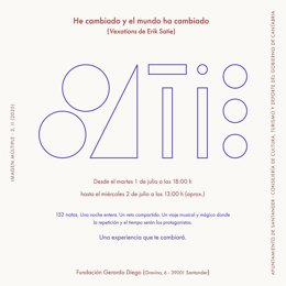 Más de medio centenar de pianistas interpretarán 'Vexations' en la Fundación Gerardo Diego