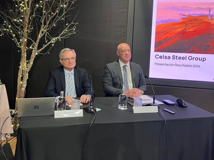 El presidente de Celsa, Rafael Villaseca, y el consejero delegado, Jordi Cazorla.