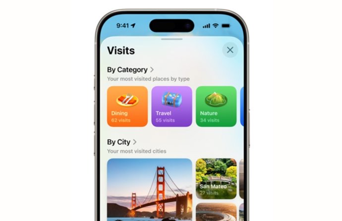 O recurso "Locais visitados" no Maps no iOS 26