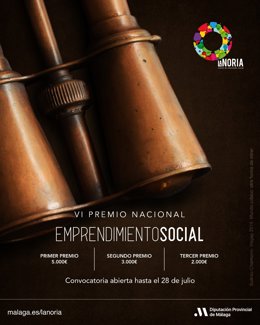 La Diputación De Málaga Ha Convocado El VI Premio De Emprendimiento Social La Noria Y Las Iniciativas Que Deseen Participar Tendrán De Plazo Del 1 Al 28 De Julio Para Presentar Su Candidatura.