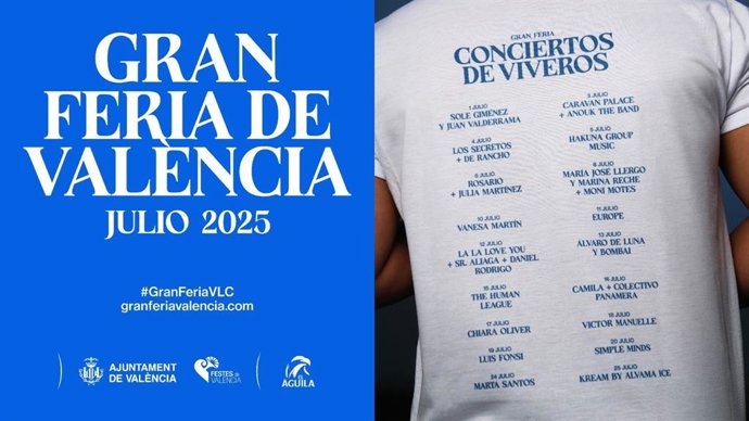 Un concert en directe, a 4,5 metres d'altura, dona la benvinguda a la Gran Fira de València