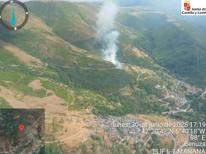 Incendio en Silván (León).