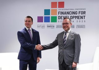 Espot amb el president d'Equador, Daniel Noboa.