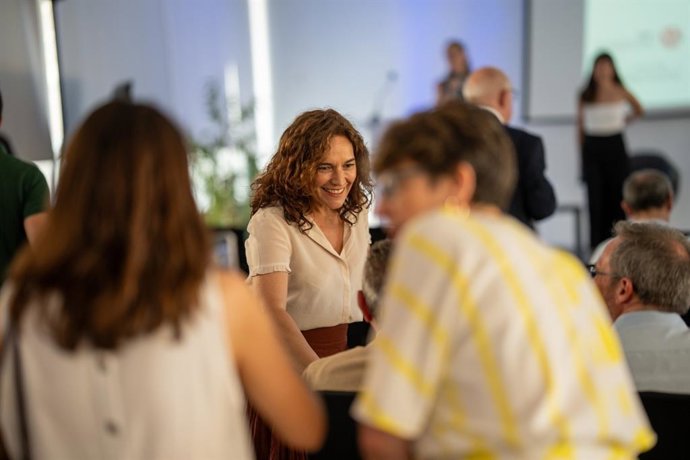La europarlamentaria socialista andaluza y secretaria de Política Europea e Internacional y Cooperación del PSOE-A, Lina Gálvez, en el encuentro 'Financiando nuestro futuro'.
