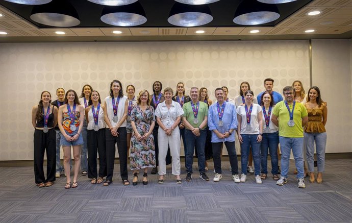 Recepção para a equipe espanhola de basquete feminino, medalhista de prata no Eurobasket