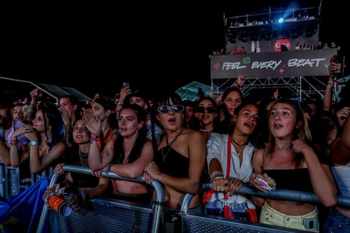 Archivo - Asistentes a un concierto 