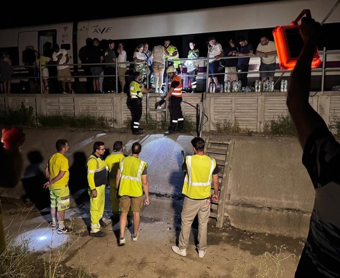 Tren parado en Pantoja.