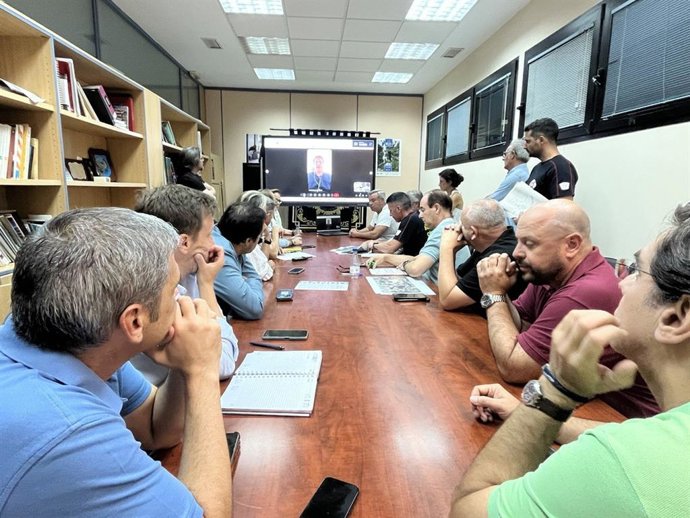 Reunión del comité de emergencia local del Ayuntamiento de Córdoba por el incendio del complejo medioambiental de Sadeco.