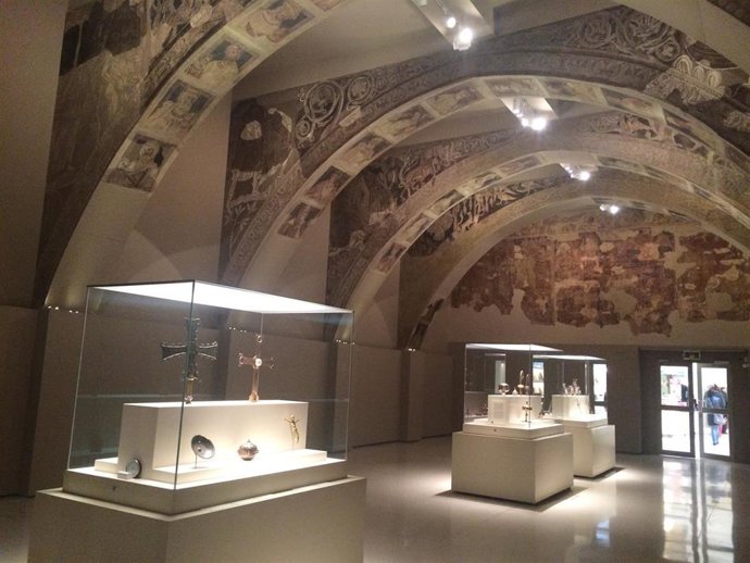 Archivo - Pinturas murales de Sijena en el MNAC