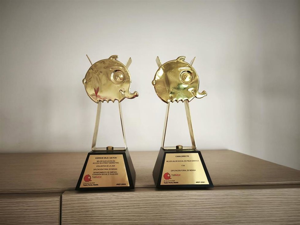 Premios de Publifestival a dos campañas de la Diputación Foral de Bizkaia contra las agresiones sexuales y contra la LGTBIfobia.