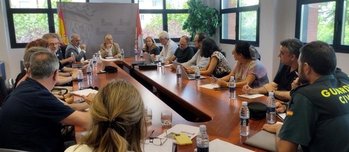 Reunión del Cecopi en Burgos por el vertido de sosa cáustica al volcar un camión.