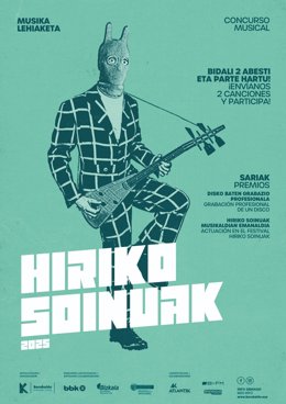 Cartel de la séptima edición del concurso de Hiriko Soinuak de Barakaldo.