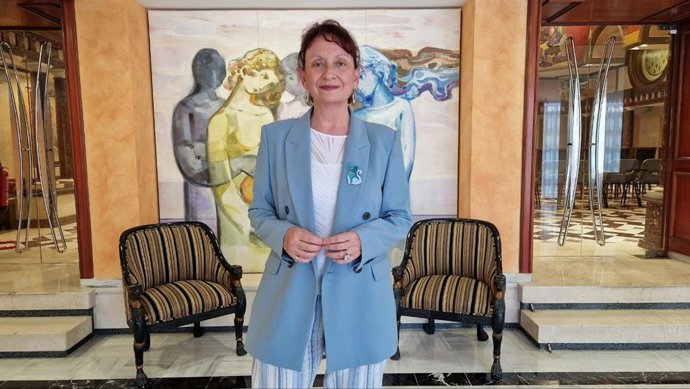 La portavoz de Podemos-IU-AV en la Asamblea Regional, María Marín