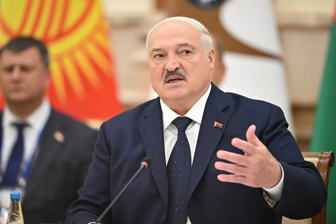 BELARUS, MINSK - JUNE 27, 2025: Alexander Lukashenko, President of Belarus, attends an expanded meeting of the Supreme Eurasian Economic Council at the Palace of Independence