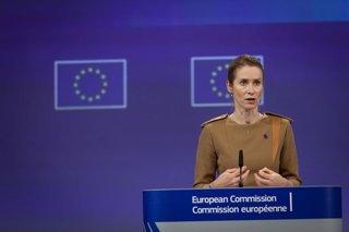 Archivo - May 28, 2025, Brussels, Brussels, Belgium: European Commissioners Kaja Kallas (L), Marta Kos (C), Jozef Sikela (R) presented the European Commission's strategic plan for the Black Sea today.  -  28/05/2025  -  Belgium / Brussels / Brussels - Sac