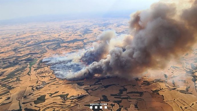 Incencio a Torrefeta i Florejacs (Lleida)
